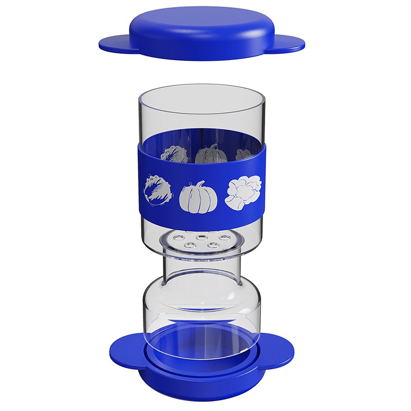 स्ट्रेनर फ्लिप के साथ अचार जार