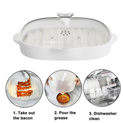 उच्च दक्षता नॉन स्टिक माइक्रोवेव बेकन पैन