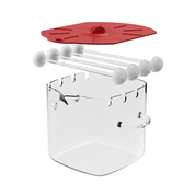 ग्लास रॉड के साथ माइक्रोवेव बेकन ग्लास कुकर