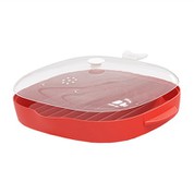 माइक्रोवेव बेकन ट्रे लाल