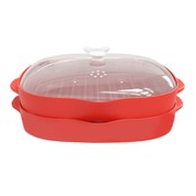 माइक्रोवेव बेकन ट्रे दो टुकड़े